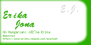 erika jona business card